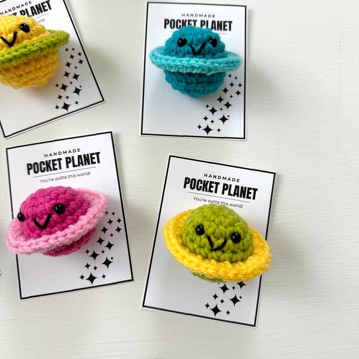 Crochet Happens - Wholesale Stuffed/Plush Toy - Kids & Baby - Pocket Planets - Set of 8 - Made to Order5