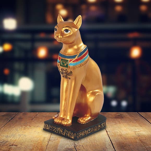 Figurine Bastet de la déesse égyptienne du chat, 8,5 po de hauteur, cadeaux de décoration intérieure pour la vente par FC Design