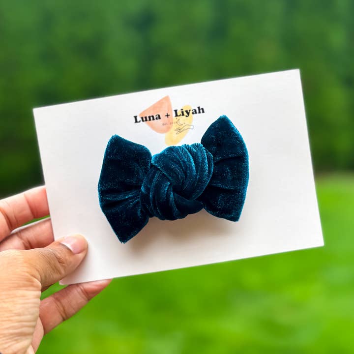 Velvet Knots - Dark Teal for wholesale by Luna + Liyah
