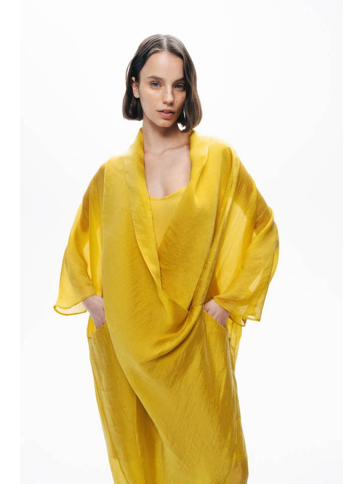 Giallo Abito midi oversize in vendita all'ingrosso su Faire2