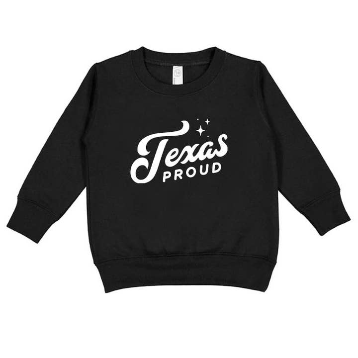 Texas Proud Toddler Sweatshirt for wholesale by Made in Texas Co.