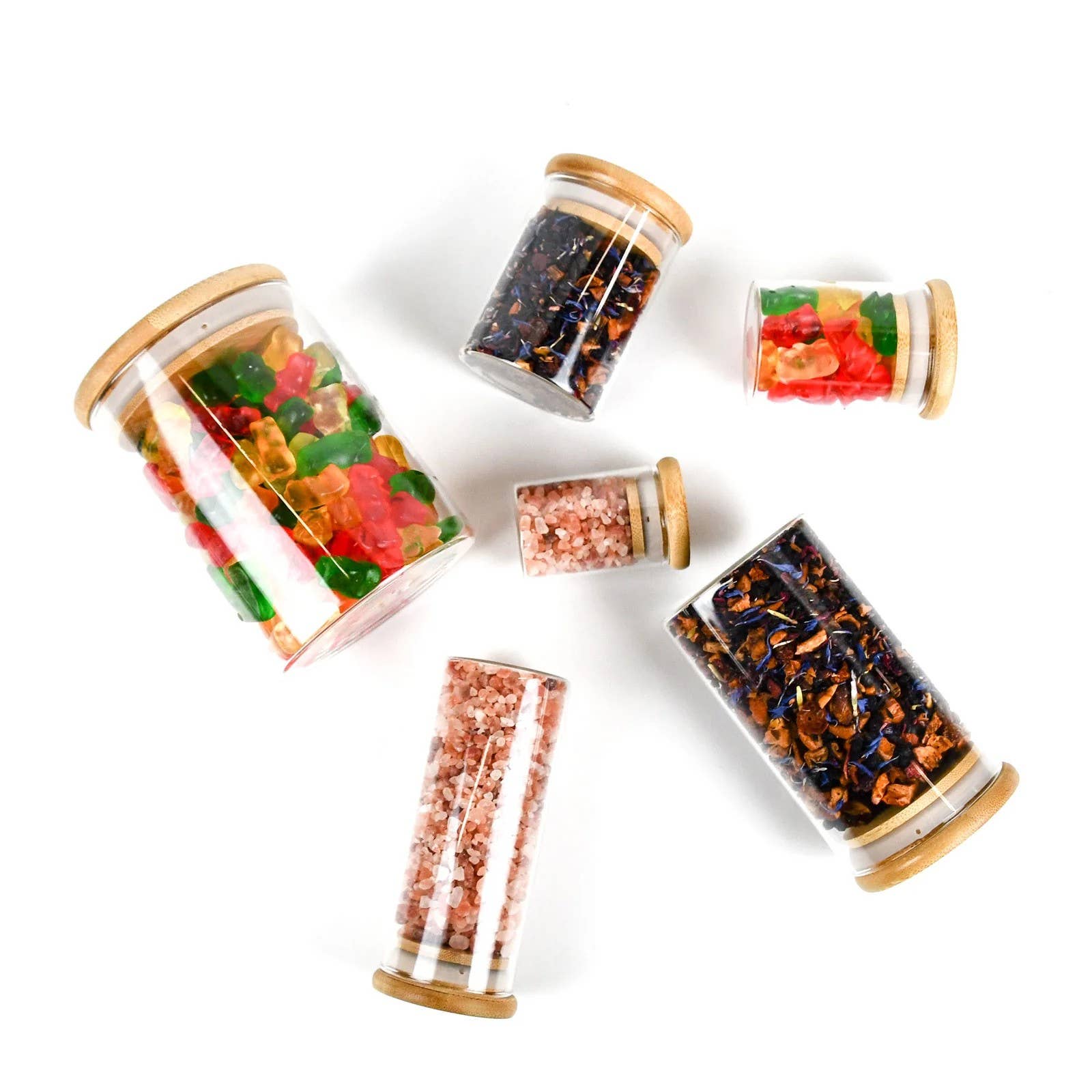 Human Objects® - Wholesale Jar - Glass Jar w/ Bamboo Lid – Eco-Friendly Spice Jar – 20 Qty11