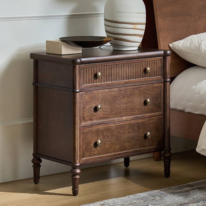 Derk 3-Drawer Nightstand for wholesale by Karat Home