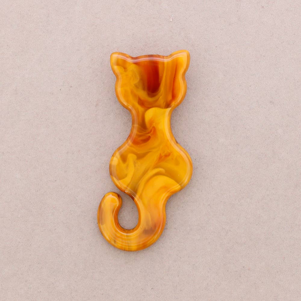Sonata – wholesale Snap jewellery – Resin Cat Brooch2