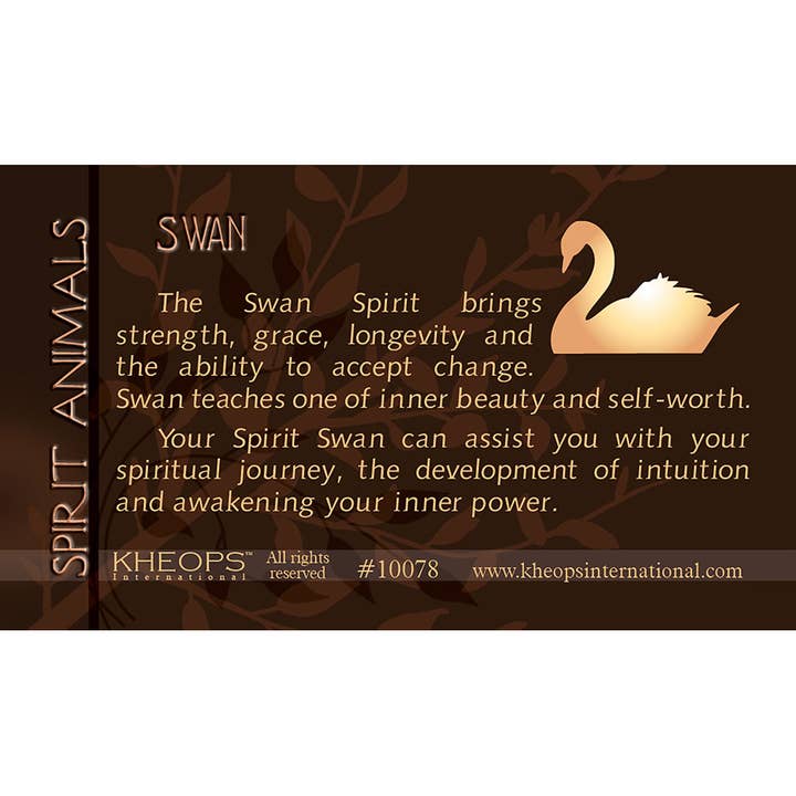 Spirit Animal Info Card Swan (Each) for wholesale by Kheops International