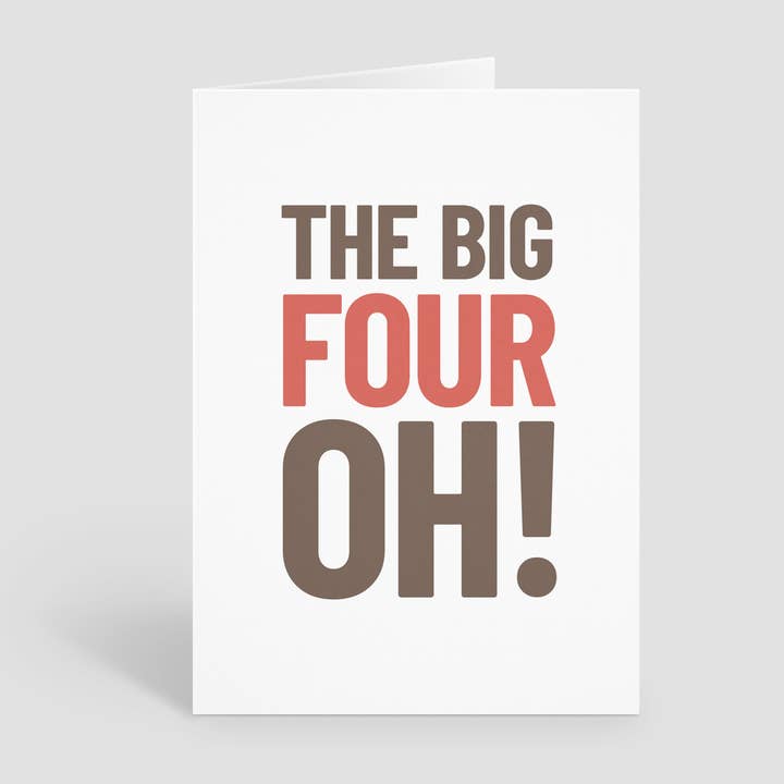 Store fire nul!, Fødselsdagskort for engroshandel hos Y Studio