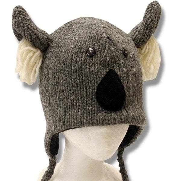 Northern Lifestyles Canada - Vendita all'ingrosso Accessori per cappelli - Donna - Tuques/cappelli a testa di animale per uomo e donna. 100% lana con fodera in pile. Realizzato a mano in Nepal24