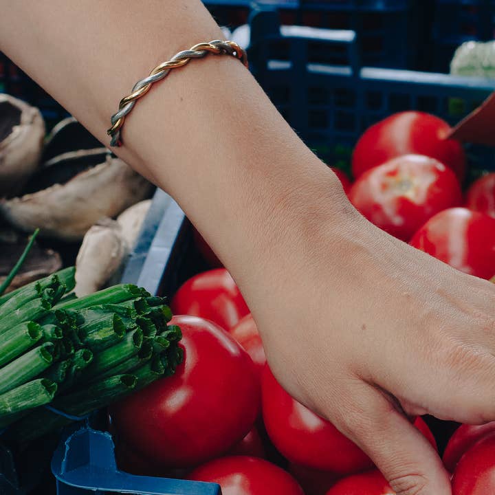 Nordic Muse - Wholesale Cuff Bracelet - Silver Twist Cuff Bangle, Waterproof5