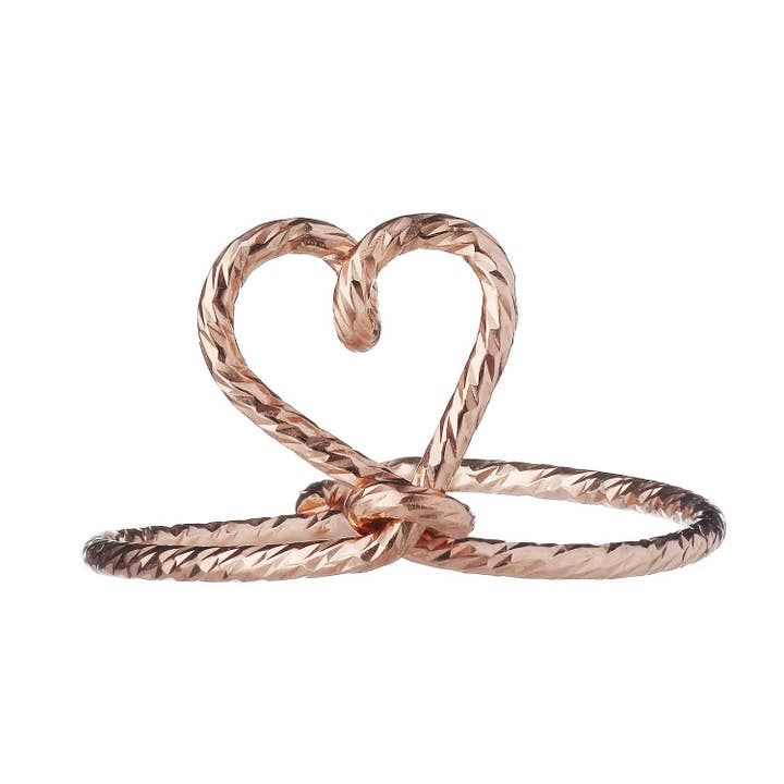 Paris Mon Amour Sparkle Rose Gold-Filled Ring for wholesale by PADAM PADAM