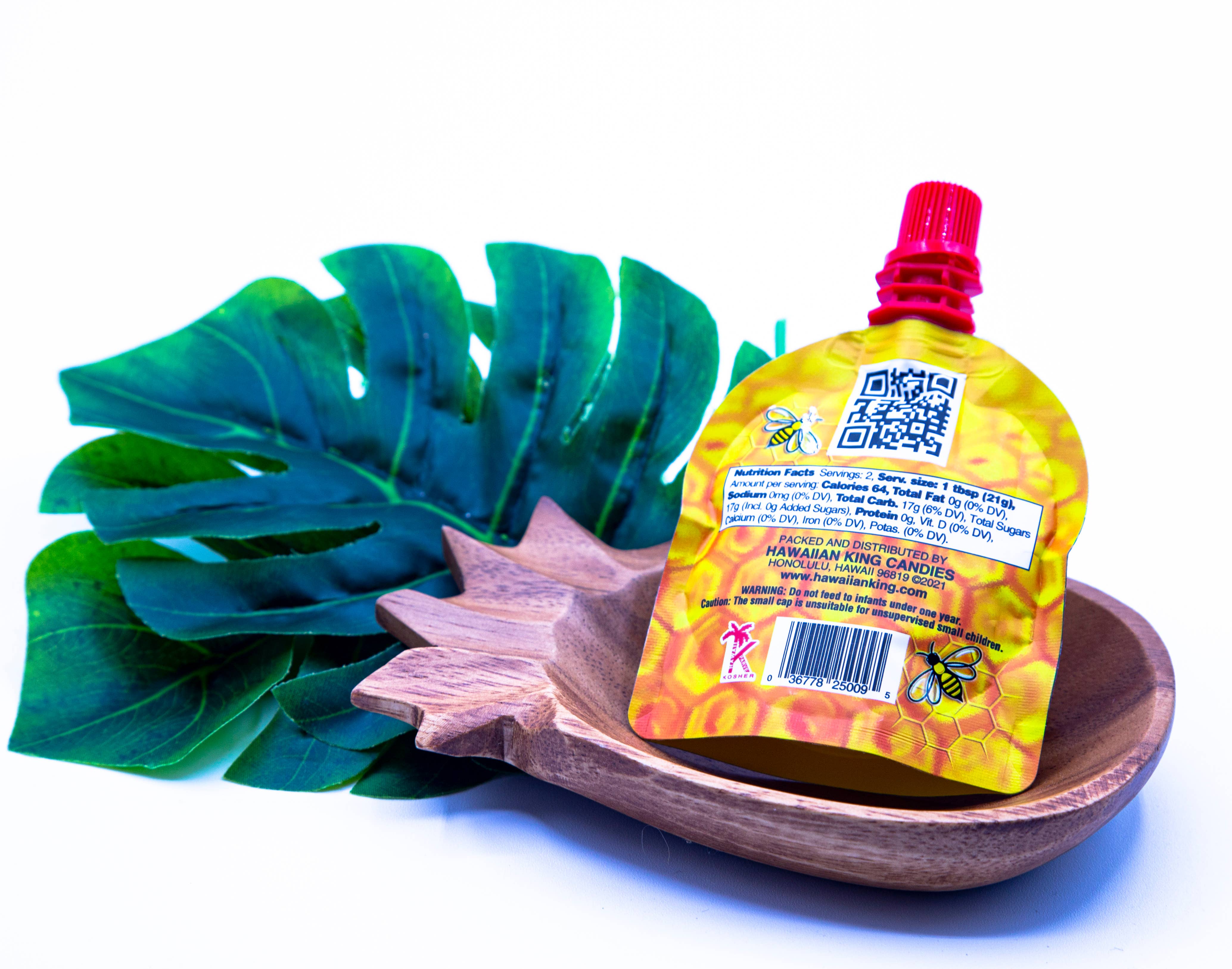 Hawaiian King Candies - Wholesale Honey - Hawaii Market 100% Hawaiian honey 2oz/ 36c1