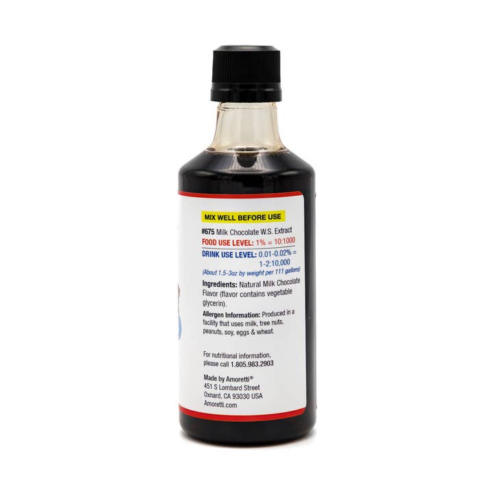 Amoretti - Wholesale Vanilla/Fruit Extract - Milk Chocolate Extract Water Soluble