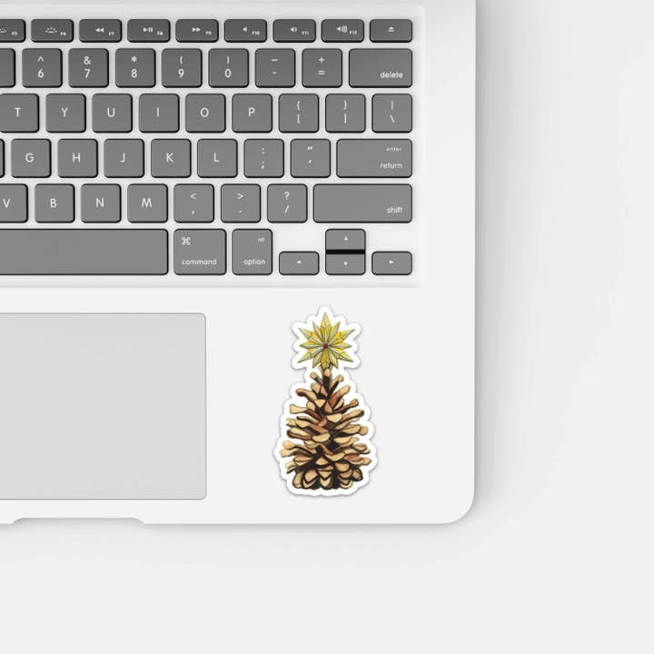 "Grankottehälsningar" Vinyl Die Cut Klistermärke för wholesale av PinkPolish Design