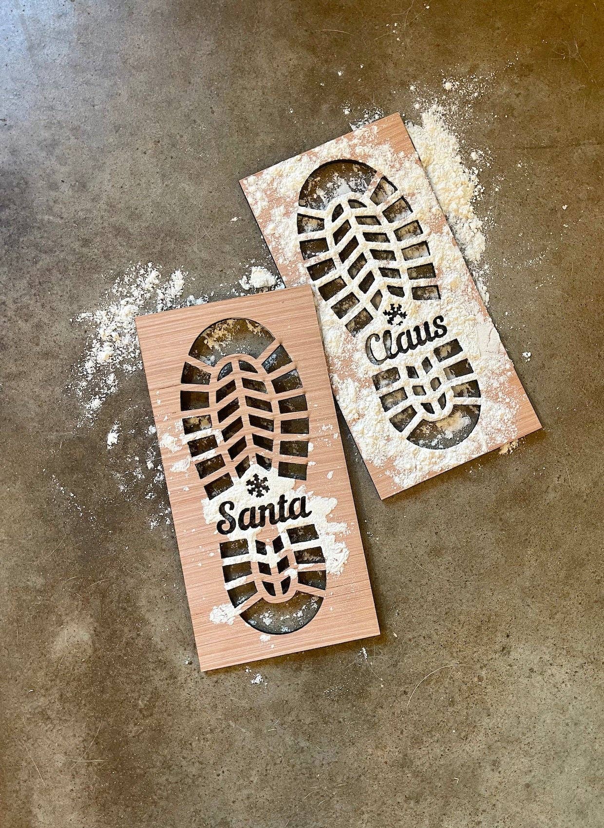 Santa Footsteps Stencils - Stencil Revolution