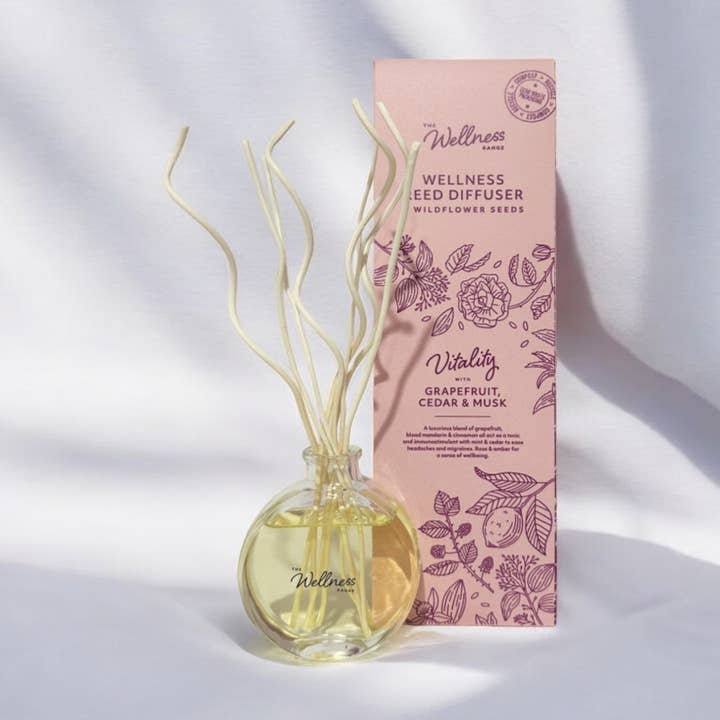 Grapefruit, Cedar & Musk - Vitality Wellness Diffuser for wholesale by Potters Crouch Candles