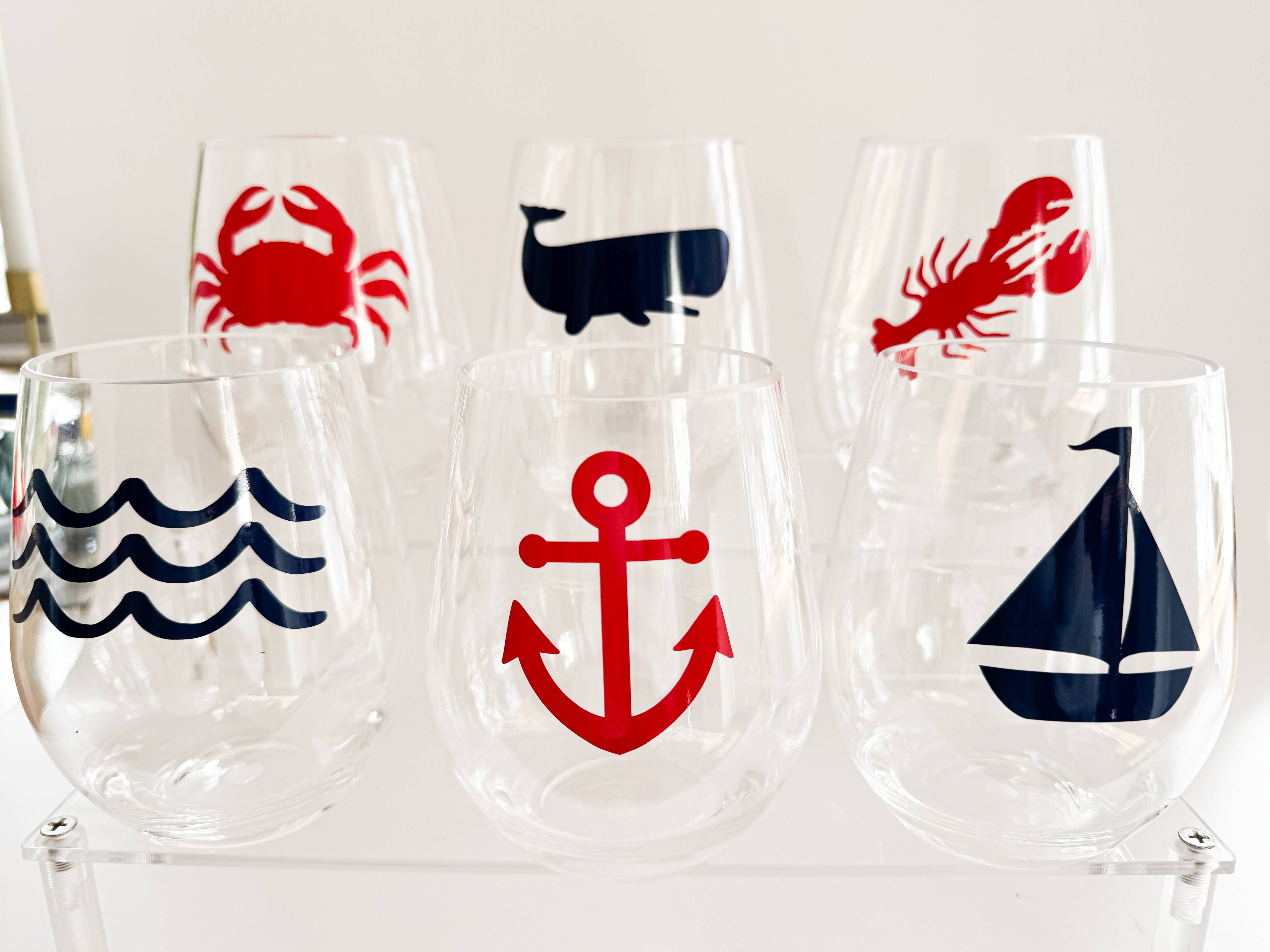 Everything Labeled | Coastal & Custom Drinkware - Wholesale Wine Glass - Coastal Acrylic Wine Glass Starter Pack – 24 pc Best Sellers1