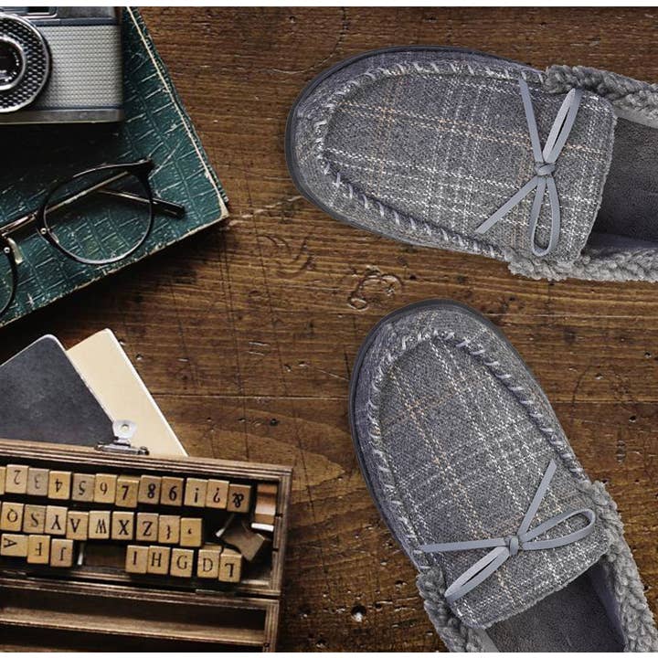 Roxoni - Wholesale Slippers – Men's - Men's Slippers Moccasin Plush Lined House Shoes Fuzzy Furry2