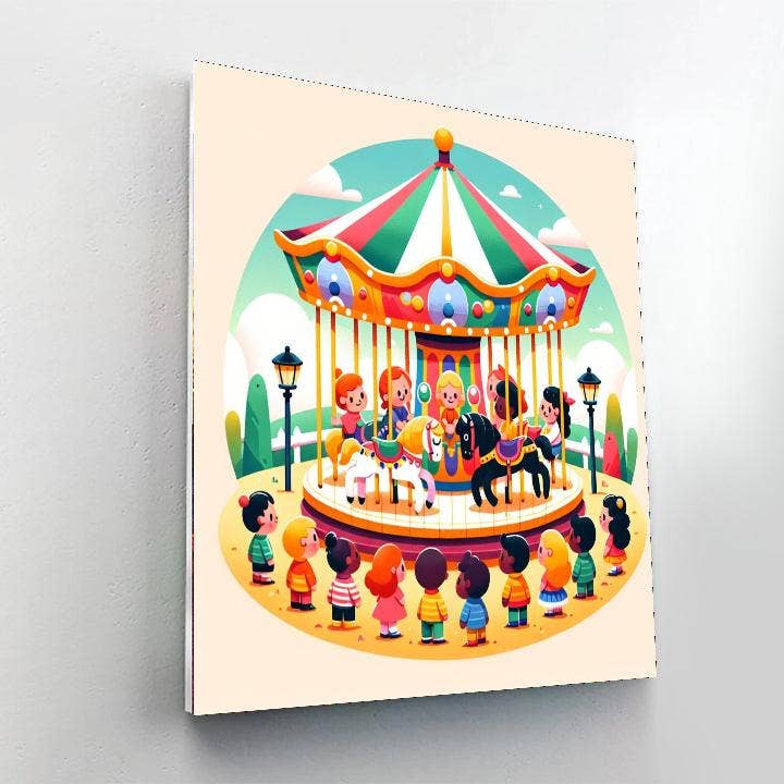 Artistry Rack – wholesale DIY-pysselkit – Färgglad karuselltur - Gör-det-själv måla-efter-nummer-kit