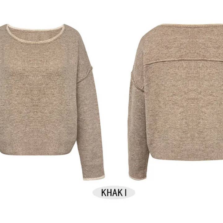 Serenity Collective - Wholesale Knit Sweater - Women's - Color-block Knit Sweater1