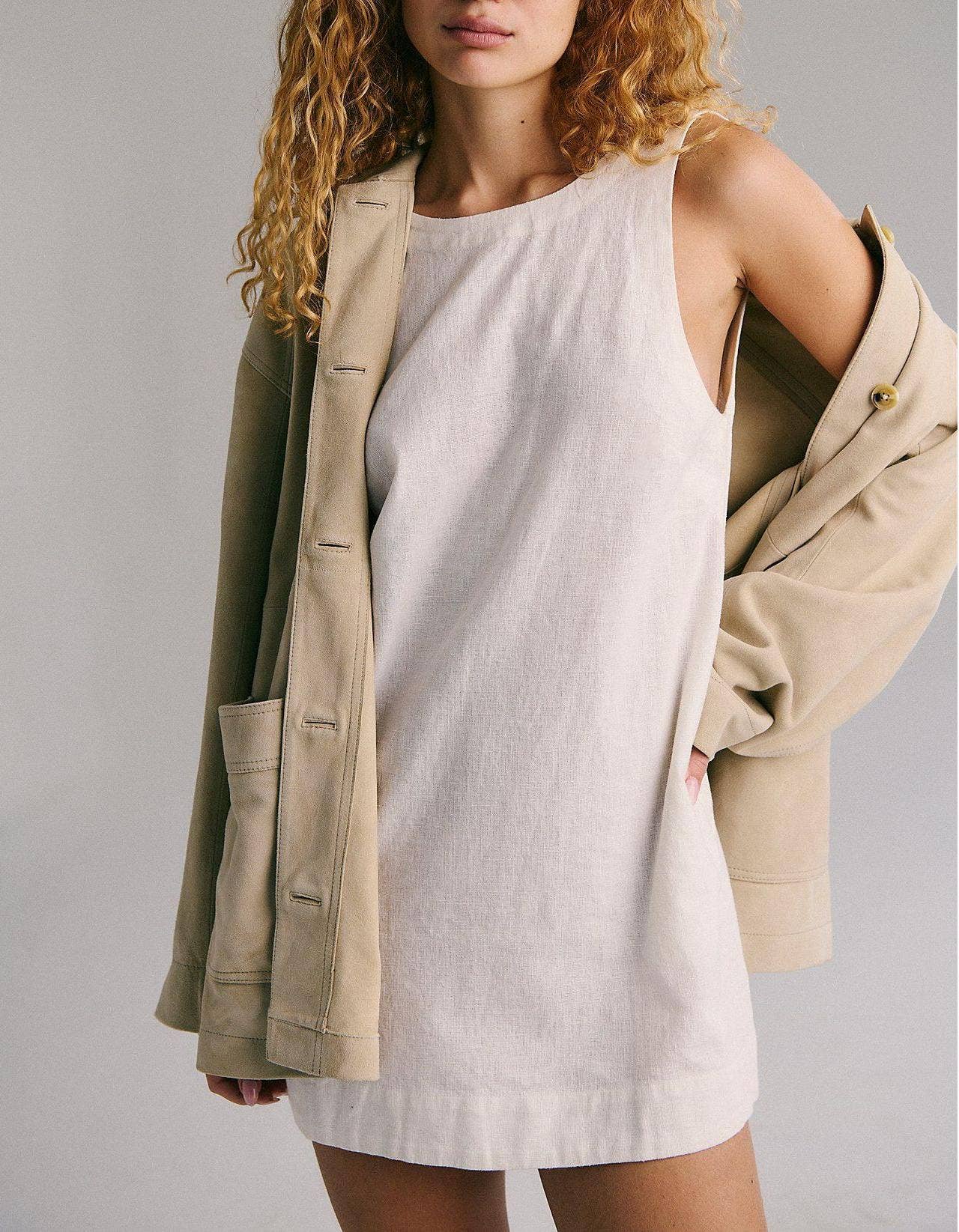 HIDDENBRAND - Wholesale Dress - Women's - Sleeveless mini pocket vest dress10