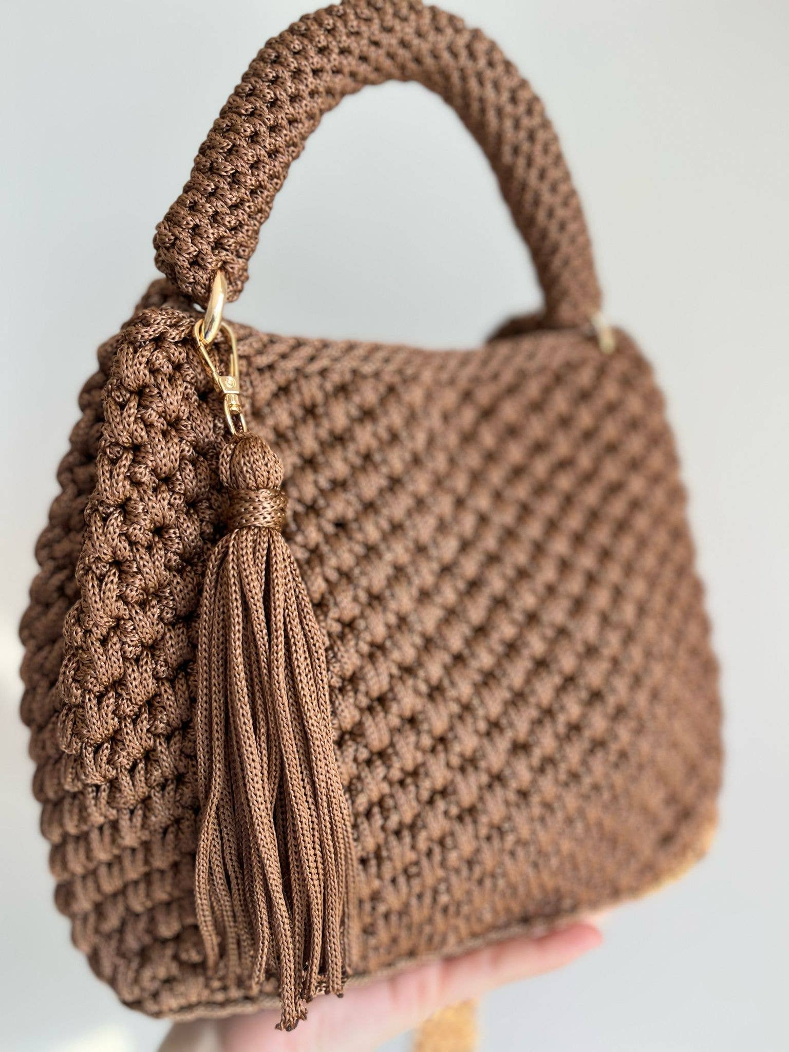 CHQEL – wholesale Shoulder bag – women's – CHQEL Polyester Macrame Shoulder Bag Handmade Crochet Bag5