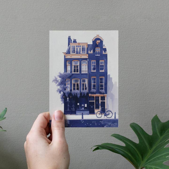 Botanopia - gifts , decor and cards for plant lovers - Wholesale Everyday Greeting Card - Wisteria on the canal house | Everyday Greeting Card | Dutch3