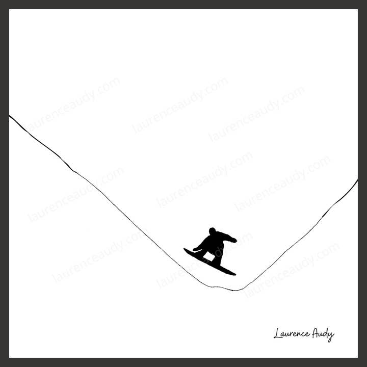 Display minimalist drawing Mountain 09 for wholesale by LAURENCE AUDY CROQUIS