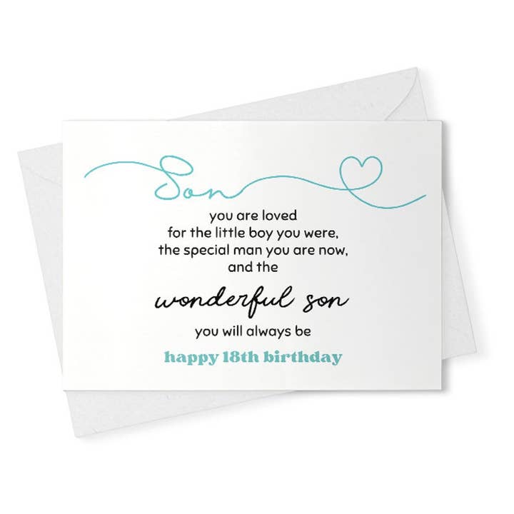 Citation de carte d'anniversaire pour fils Passage à l'âge adulte 21e 18e 16e 30e pour la vente par VenusArtsShop