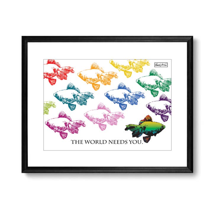 Il mondo ha bisogno di te stampa 8x10 per la vendita all'ingrosso da parte di The Art of Pamela Joy Trow