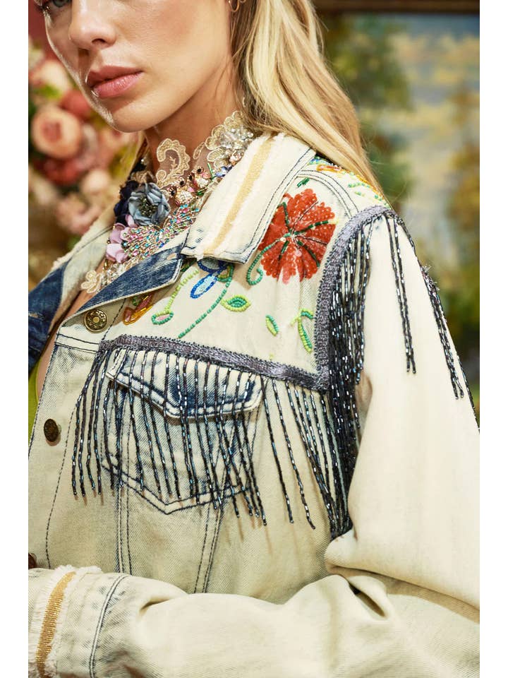 Country Queen Embellished Denim Jacket for wholesale on Faire23