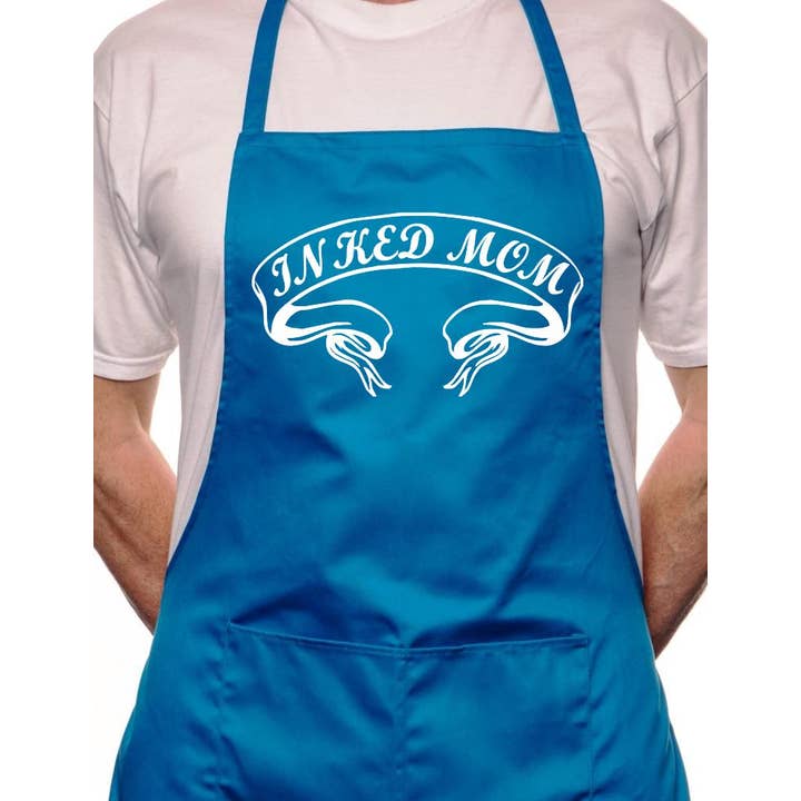 Print4U - Venta al por mayor Delantales - Delantal para adultos, tatuado, tatuador, para cocinar barbacoas, divertido y novedoso1