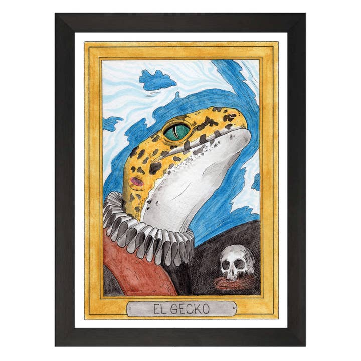 El Gecko / El Greco / Zooseum Art Print for wholesale by Ah Ha Brands