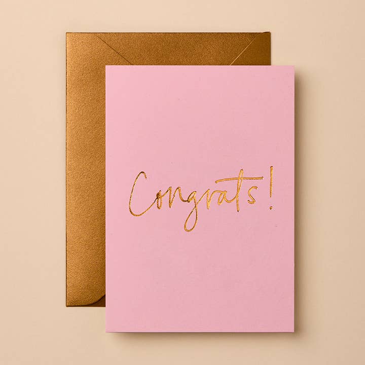 Congratulations Card | Sustainable Foil Greeting Card for wholesale by Gabrielle & Celine Greeting Cards Australia