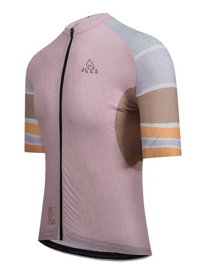 Light pink Light brown Men's Njord Elite Cycling Jersey Short Sleeve for wholesale on Faire1