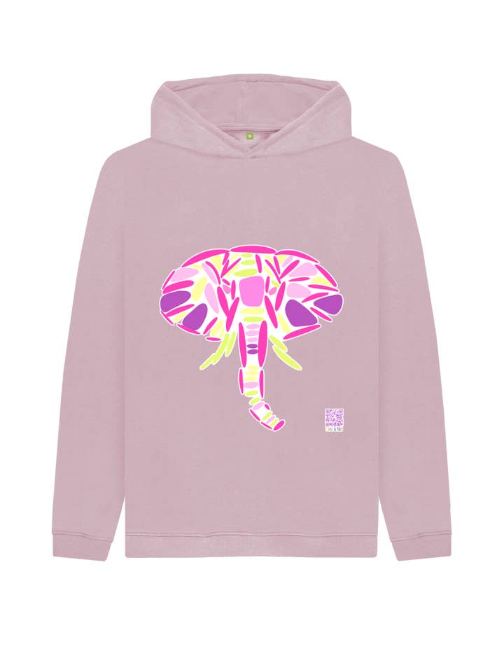 Sweat à capuche enfant éléphant rose pour la vente par Dodo & Pals