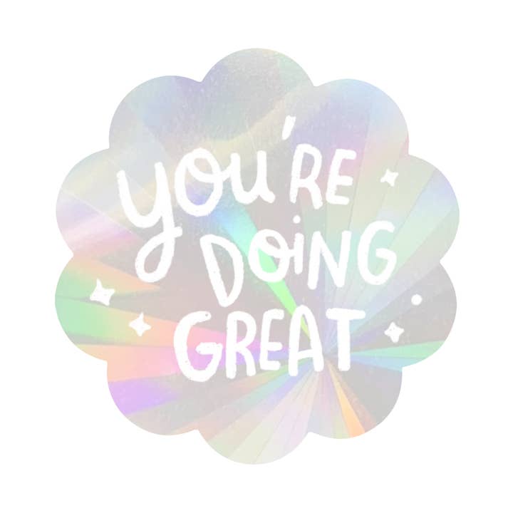 Doing Great - Rainbow Suncatcher - Window Decal for wholesale by Cheery Human Studios