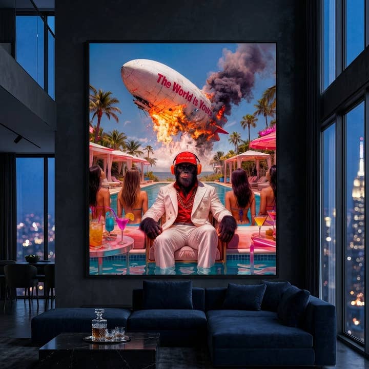 The World Is Yours Framed Giclée Print for wholesale by Pixel Gallery