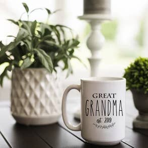 Tazza con scritta «Great Grandma» per la vendita all'ingrosso da parte di Impress-Products