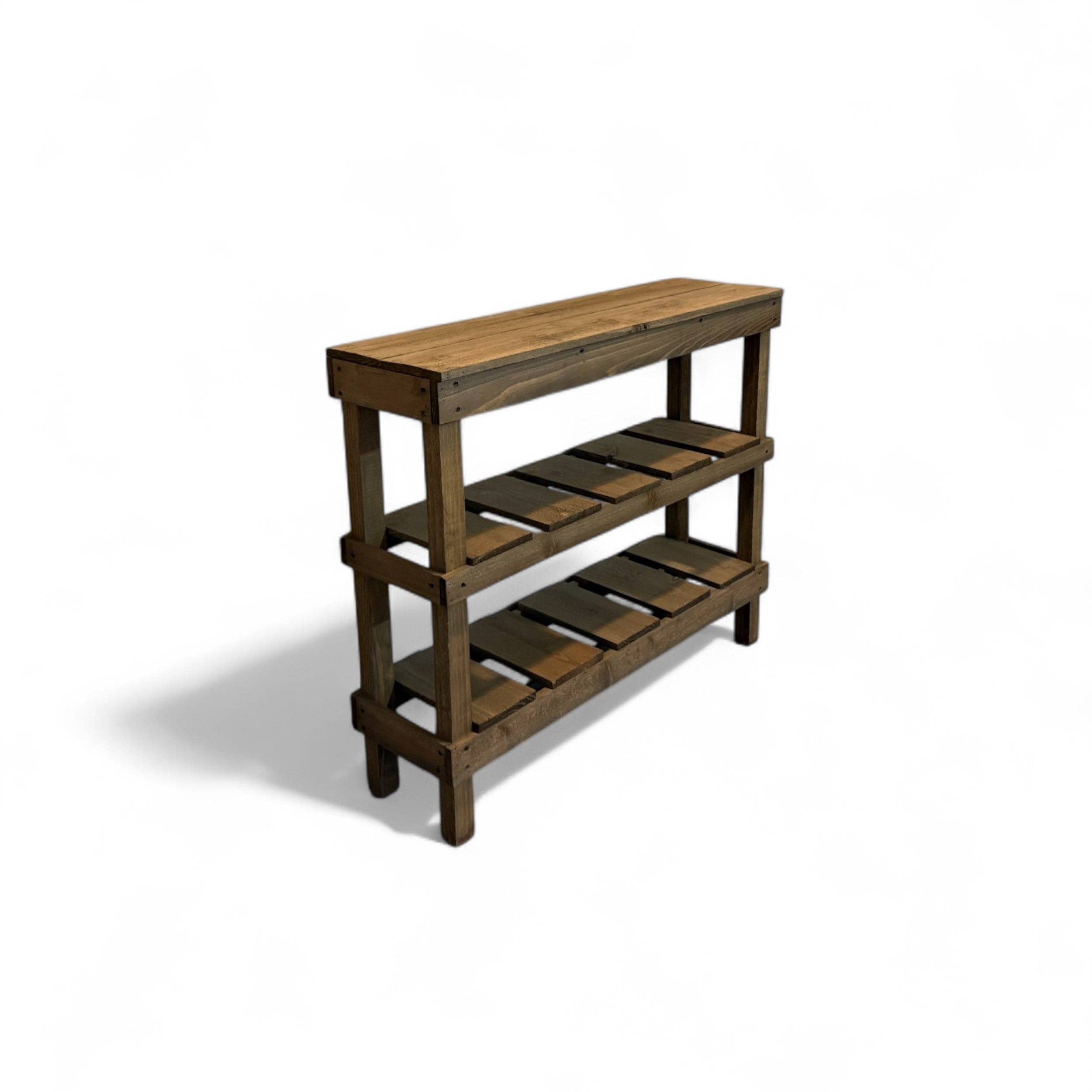 Intrinsic Haven - Wholesale Console Table - Rustic 3-tier Wooden Console Table – Handcrafted Entryway, Sofa, Or Hallway Table3