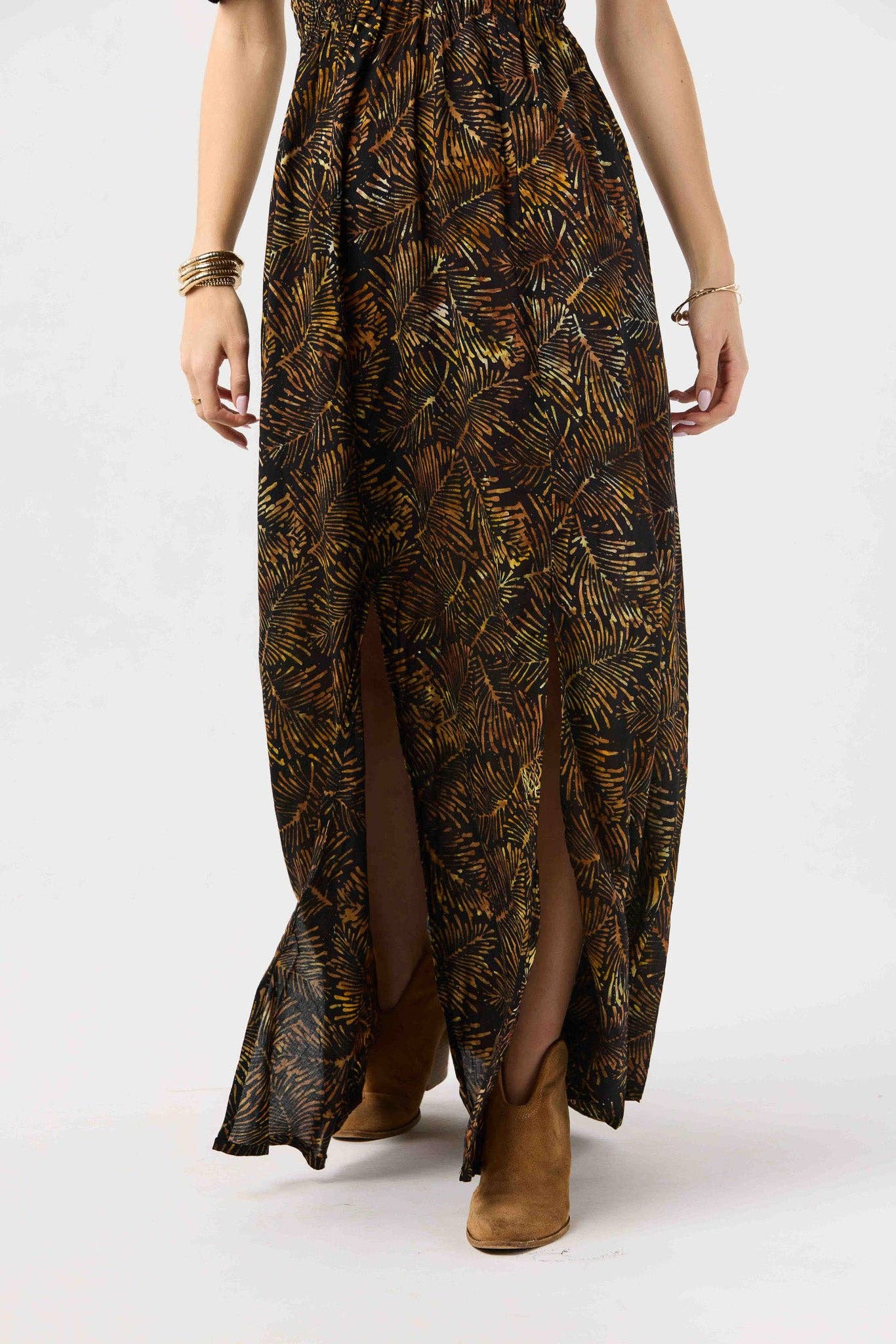 Batik Palms Black Hollie Maxi Dress for wholesale on Faire5