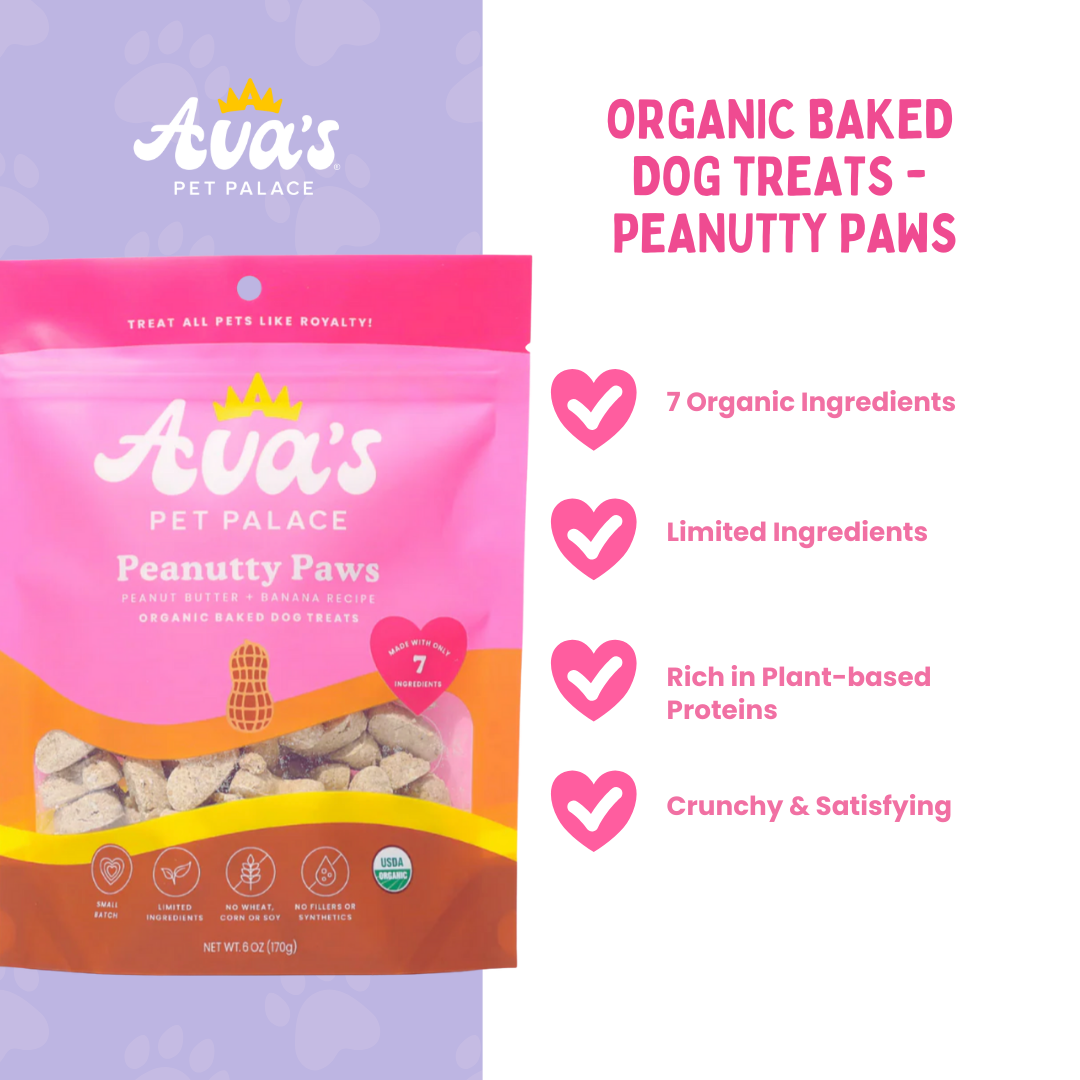 Ava's Pet Palace - Wholesale Pet Treats - Dog - Organic Baked Dog Treats - Peanutty Paws1