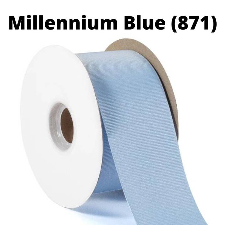 LA Ribbons Wholesale - Wholesale Ribbon - Gift Wrapping - Textured Grosgrain Ribbon | Millenium Blue (871)