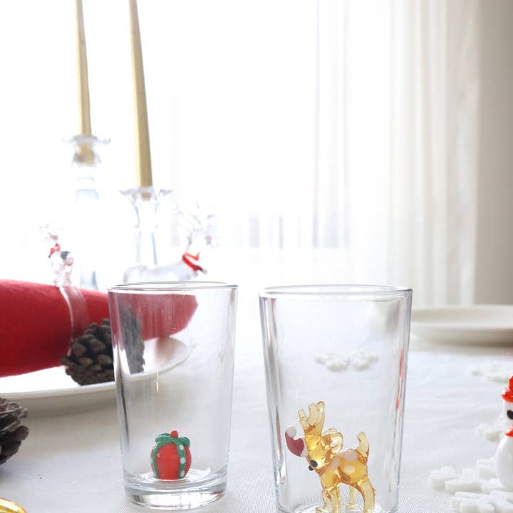 Adamodart - Wholesale Shot Glass - Christmas barware shot glass, holiday glassware, santa, noel4