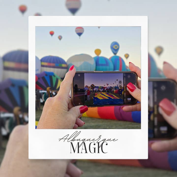 Albuquerque Balloon Fiesta Sticker – Hot Air Balloon Photography Magic – New Mexico Travel Souvenir for wholesale by Wear Us Out