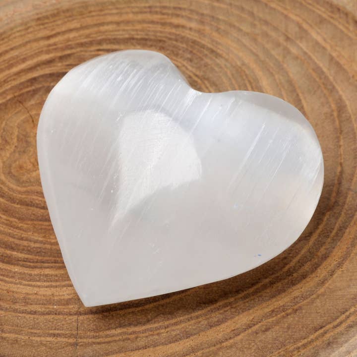 Small Heart Selenite for wholesale by Benjamin International