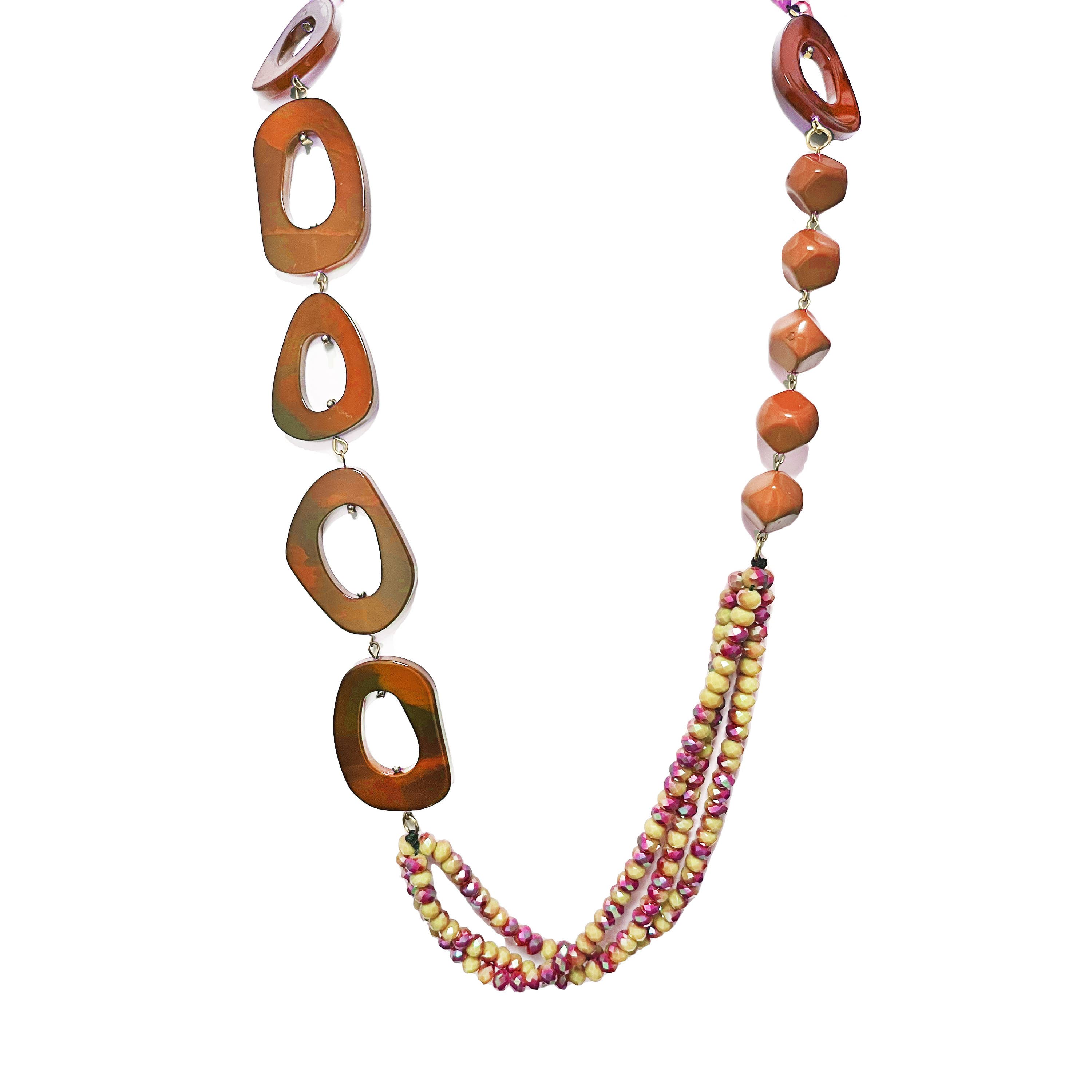 AMORINO SRL - Vendita all'ingrosso Collane di perline/perle - Collana Lunga Con Acrilico - FT23176E3963