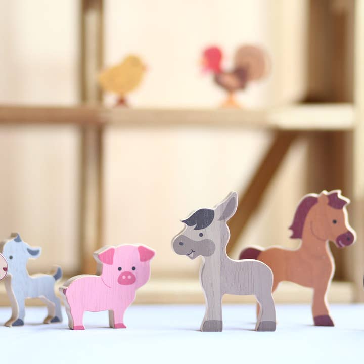 Q Toys - Wholesale Wood toy – Child - Baby Farm Animals2