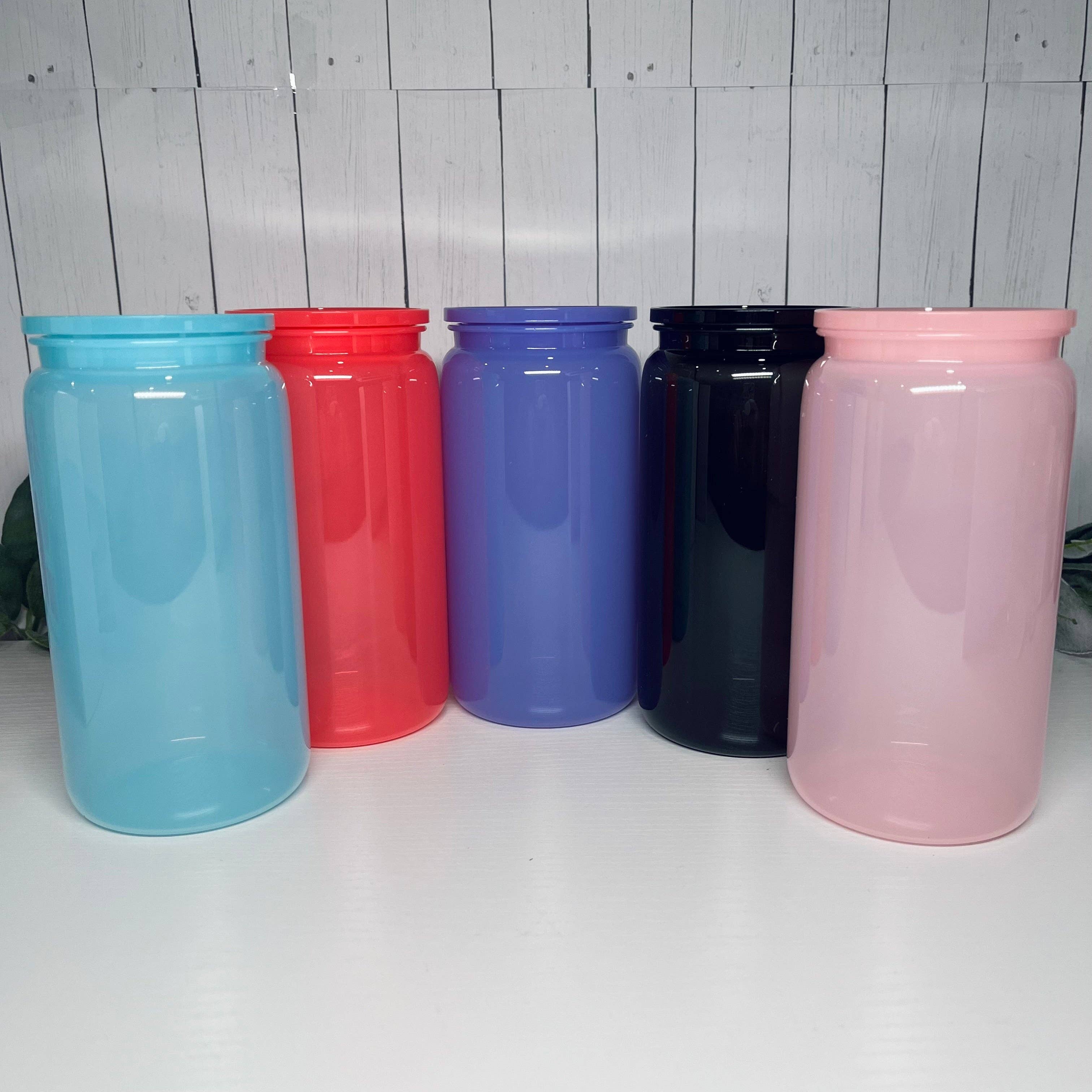 Mint Print Shop & Co - Wholesale Drinkglas/beker - 16oz Pastelkleurig Plastic Blik | Blanco4