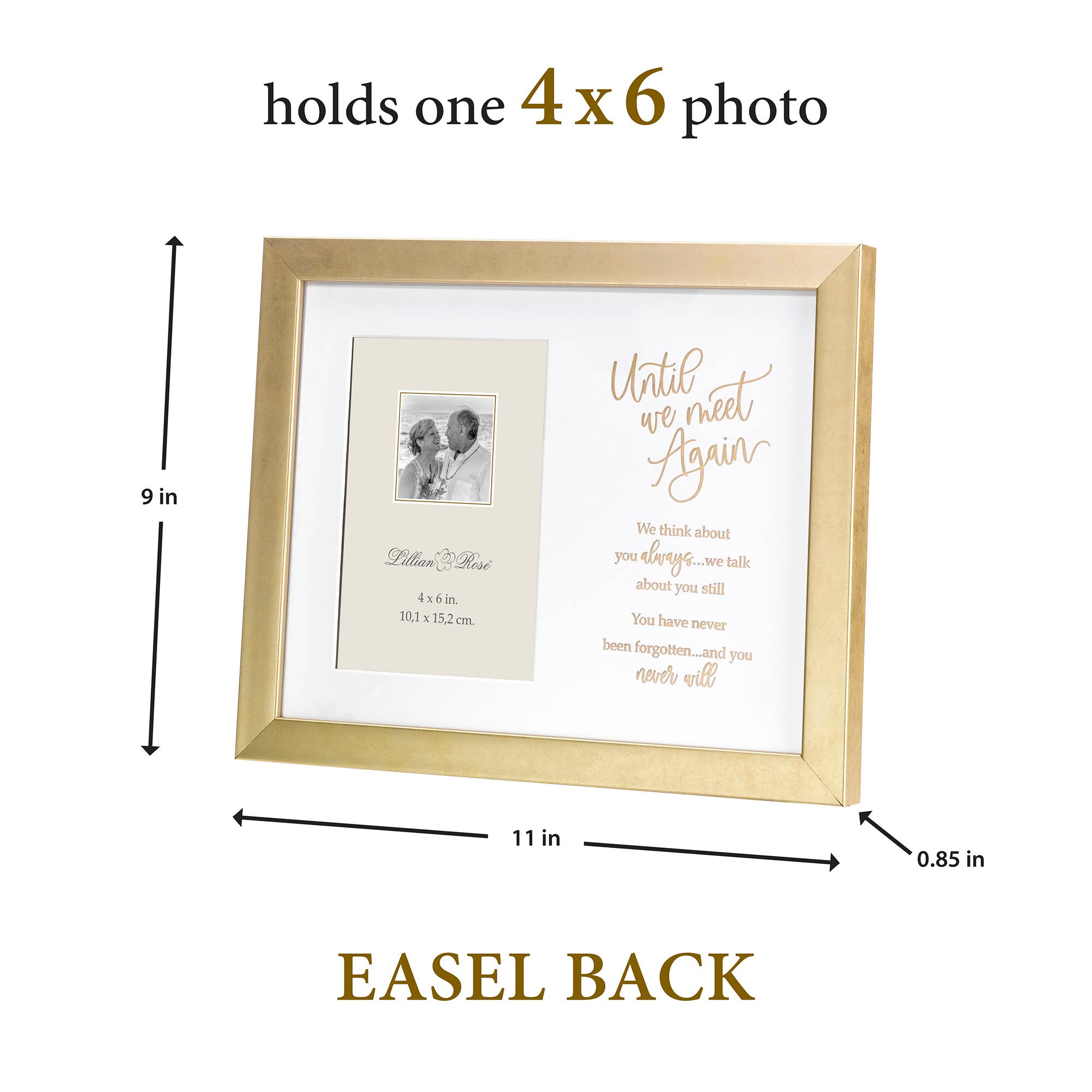 Or Cadre photo doré commémoratif Lillian Rose avec poème de condoléances en vente sur Faire1