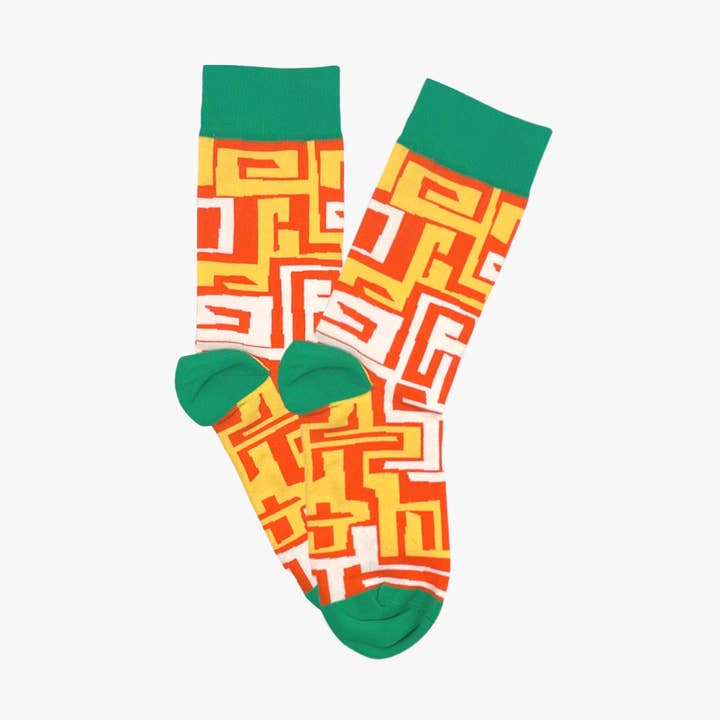 Street Life Orange Socks for wholesale by Afropop