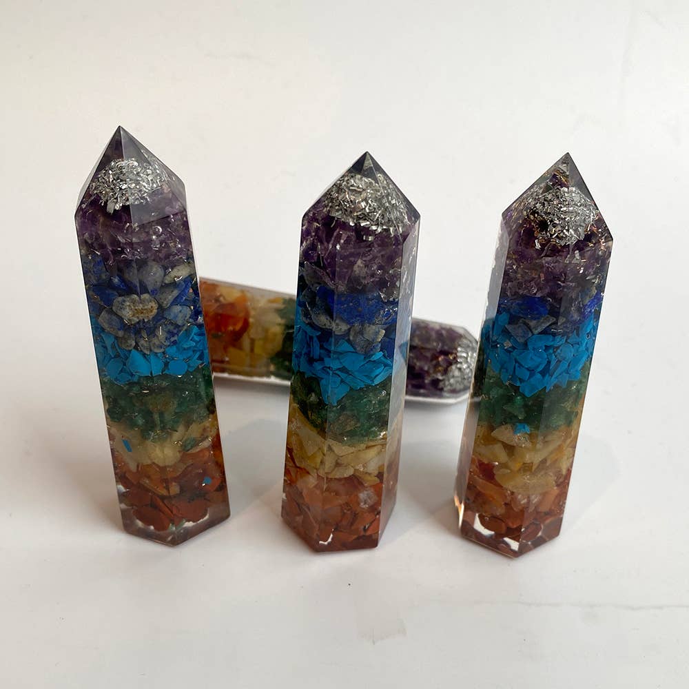 VIE – wholesale Spiritual stone/crystal – Orgonite Obelisk Tower, 8x2x2cm12